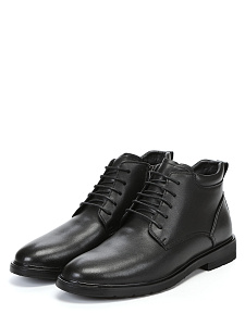 Черные зимние ботинки из кожи