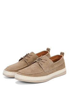 Бежевые полуботинки из велюра