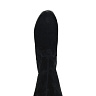 Черные сапоги из велюра на подкладке из комбинированных материалов на каблуке столбик