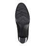 Черные туфли лодочки из кожи на устойчивом каблуке