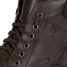 Коричневые ботинки из кожи на подкладке из натуральной шерсти на тракторной подошве