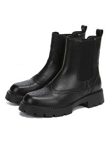 Черные ботинки челси из композиционной кожи