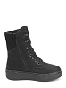 Черные зимние ботинки из экокожи Rieker