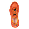 Оранжевые кроссовки из кожи на подкладке из текстиля на утолщенной подошве