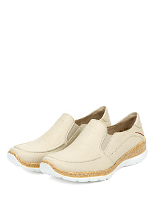 Бежевые кроссовки из кожи