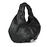 Черная сумка хобо из экокожи