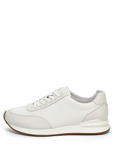 Бежевые кроссовки из кожи