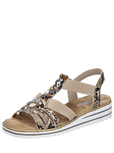 Бежевые босоножки из экокожи