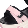 Черно-розовые сандалии из кожи