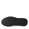 Серо-черные кроссовки из кожи на подкладке из текстиля