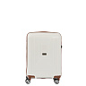 Белый компактный чемодан из полипропилена