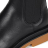 Черные ботинки челси из кожи на подкладке из текстиля на утолщенной подошве