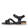 Черные сандалии из экокожи на плоской подошве Nine West