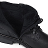 Черные ботинки из кожа на подкладке из текстиля