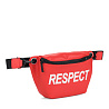 Красная поясная сумка из экокожи Respect