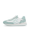 Бело-голубые кроссовки из кожи и экокожи Rieker Evolution