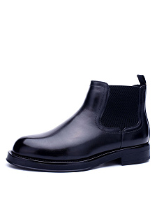 Черные ботинки из кожи