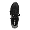 Черные кроссовки из кожи на платформе