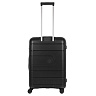 Черный универсальный чемодан из полипропилена