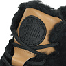 Черные утепленные кроссовки из кожи и текстиля