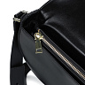 черная сумка сэдл из кожи с карманом на молнии