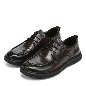 Коричневые полуботинки из кожи