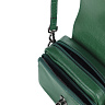 Зеленая сумка кроссбоди из кожи с тиснением под рептилию