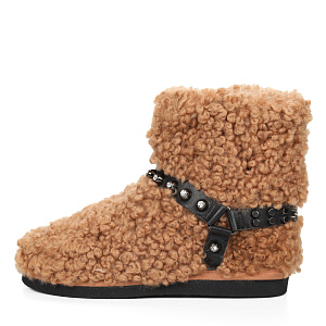 Рыжие угги из меха