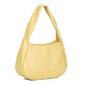 Желтая сумка хобо из экокожи