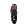 Бордовые ботинки из кожи на подкладке из текстиля на утолщенной подошве