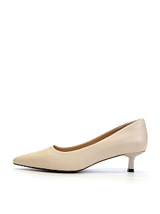 Туфли лодочки из кожи рисового цвета