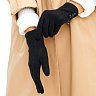 Перчатки женские из шерсти чёрные