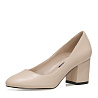 Бежевые туфли лодочки из экокожи на устойчивом каблуке Nine West