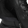 Черные ботинки из кожи на шнуровке на подкладке из текстиля на тракторной подошве