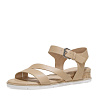 Бежевые сандалии из экокожи на плоской подошве Nine West