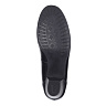 Черные туфли из кожи на устойчивом каблуке