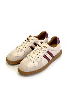 Кеды из кожи рисового цвета