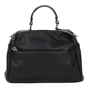 Черная сумка сэтчел из экокожи