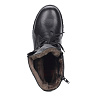 Черные ботинки из кожи на шнуровке на меху