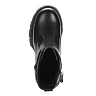 Черные ботинки из кожи на молнии на подкладке из натуральной шерсти на тракторной подошве