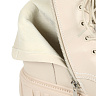 Белые ботинки на шнуровке из кожи на подкладке из текстиля на тракторной подошве
