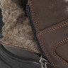 Коричневые кроссовки из кожи с декоративной отстрочкой на подкладке из натуральной шерсти