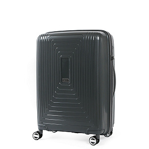 Серый универсальный чемодан из полипропилена