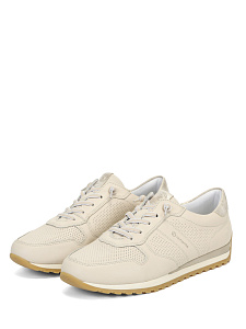 Бежевые кроссовки из кожи