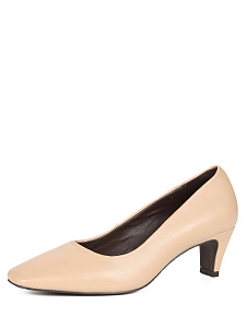 Бежевые туфли лодочки из кожи