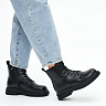 Черные ботинки на шнуровке из кожи на подкладки из натуральной шерсти на утолщенной подошве