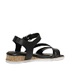 Черные сандалии из экокожи на плоской подошве Nine West