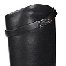 Черные сапоги из комбинированных материалов на подкладке из текстиля