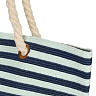 Сине-голубая пляжная сумка из комбинированных материалов