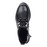 Черные ботинки из кожи на шнуровке